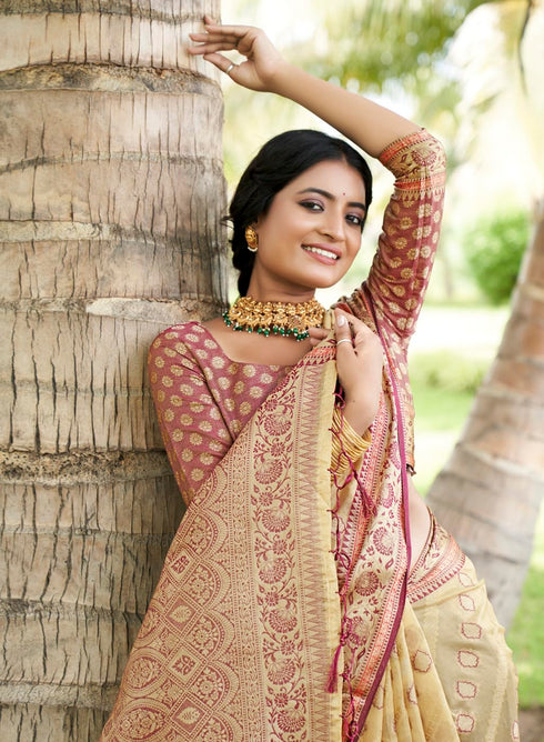 Vasthrlay Organza Kanjivaram Handloom Ethnic Wear