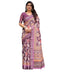 Vasthrlay Womens Printed Purple Saree With Unstitched Blouse Piece