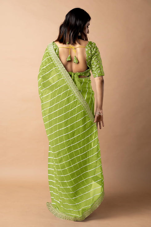 Vasthrlay Fashion Georgette Leheriya Printed Ethnic Wear