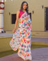 Vasthrlay Chiffon Blouse Maroon Saree