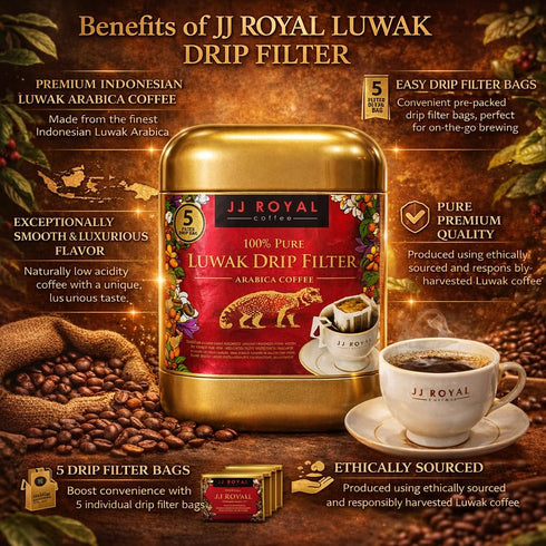 Kopi Luwak Drip Coffee Filter Bags 5 x 9g