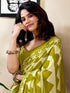 Vasthrlay Womens Printed Unstitched White Saree