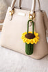 Handmade Crochet Sunflower Lipstick Holder for Purse