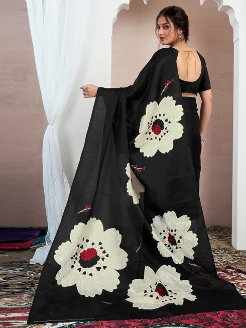 Vasthrlay Bhagalpuri Printed Unstitched 4160s232n Black3