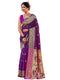 Vasthrlay Banarasi Weaving Navy Navy Blue Saree