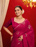 Vasthrlay Shimmer Scalloped Peacock Saree
