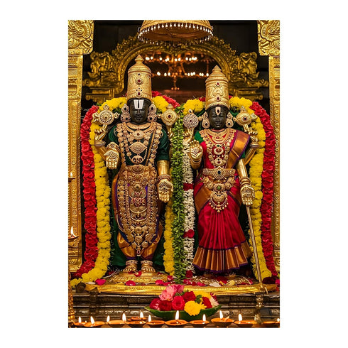 Tirupati Balaji with Mahalakshmi Wall Sticker