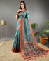 Vasthrlay Multicolor Contrast Kalamkari Unstitched
