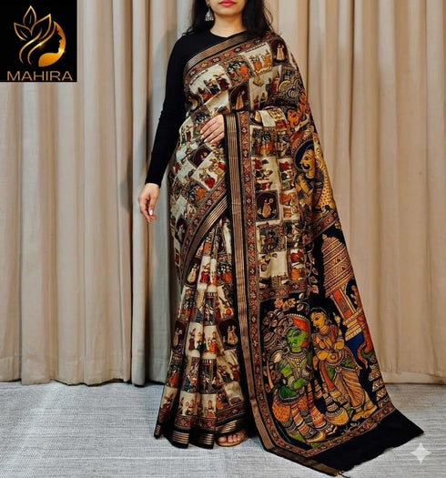 Vasthrlay Printed Traditional Cultural Lightweight