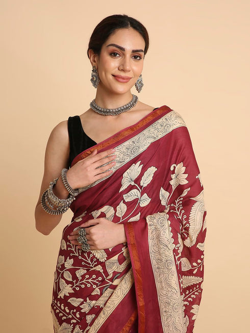 Vasthrlay Lightweight Breathable Traditional Printed Saree