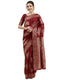 Vasthrlay Banarasi Unstitched Maroon Ethnic Wear