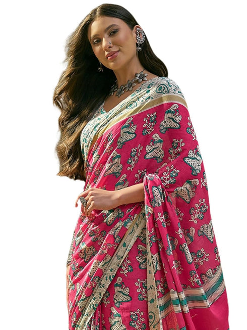 Vasthrlay Printed Yellow Saree