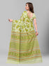 Vasthrlay Cotton Printed Mulmul Cream Saree