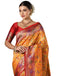 Vasthrlay Womens Banarasi Unstitched Yellow Saree