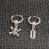 M Men Style Men Gothic Skeleton Head With Razor Blade Titanium