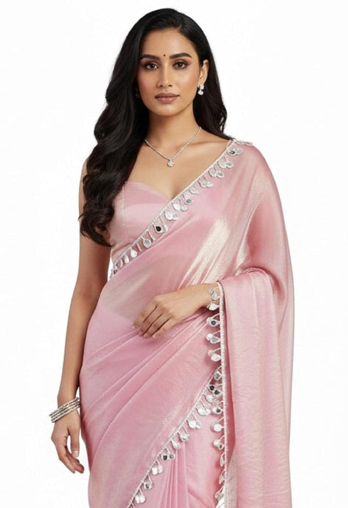 Vasthrlay Tissue Mirror Unstitched Blouse Ethnic Wear