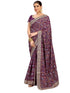 Vasthrlay Georgette Embroidery Unstitched Dark Green Saree