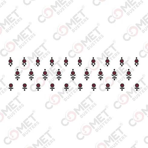 Comet Busters Maroon Abstract Design Bindis
