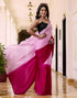 Vasthrlay Womens Cotton Unstitched Rani Pink Saree