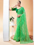 Vasthrlay Chiffon Bandhani Unstitched Peach Saree