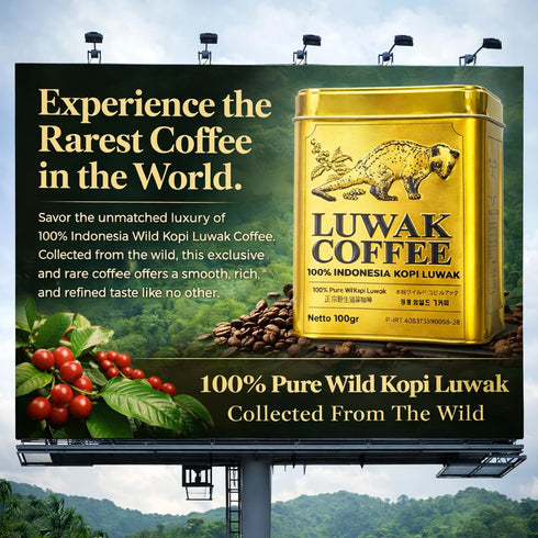 Worcas Luwak Coffee Premium Wild Kopi Luwak (Golden) Ground Coffee