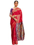 Vasthrlay Weaving Paithani Unstitched Maroon Saree