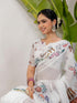 Vasthrlay Printed White1 White Saree