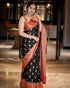 Vasthrlay Black Banarasi Saree