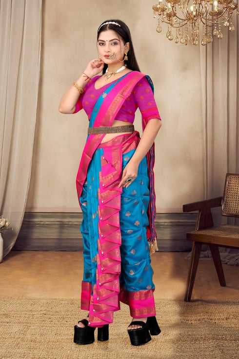 Vasthrlay Paithani Maharashtrian Contrast Traditional