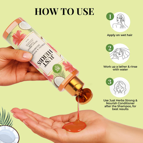 Just Herbs Castor & Black Onion Seed Shampoo 200ml