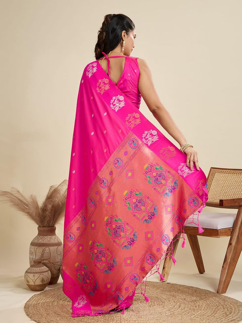 Vasthrlay Banarasi Jacquard Paithani