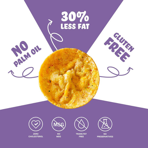 BRB Corn Popped Chips | Garlic Bread Flavour 48gm Pack