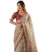 Vasthrlay Beige Blue Traditional Multicolour Saree