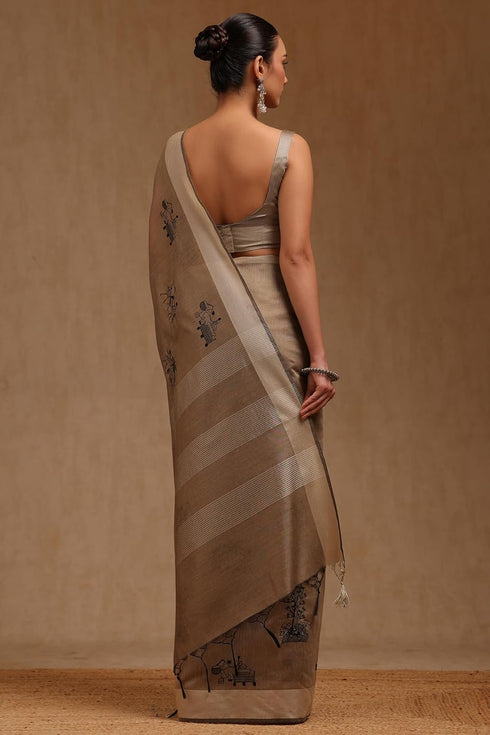 Vasthrlay Chanderi Warli Thread