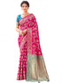 Vasthrlay Womens Banarasi Unstitched Yellow Saree