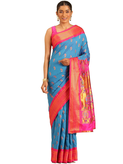 Vasthrlay Pheshwai Parrot Saree