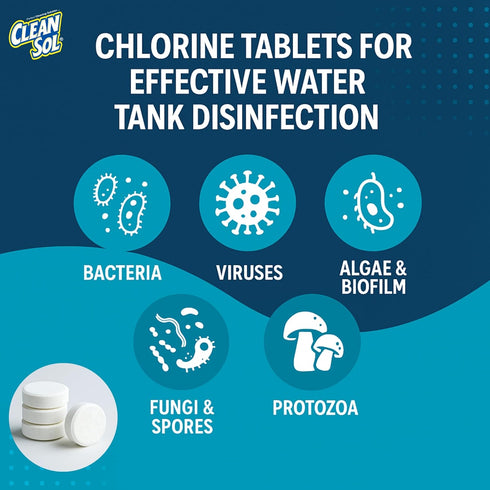Cleansol Chlorine Tablets for Water Tank Disinfection