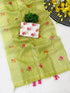Vasthrlay Checked Pattern Tassels Unstitched