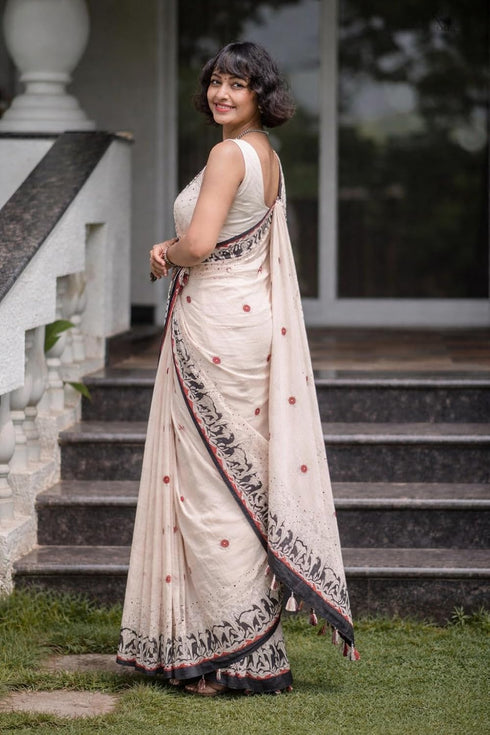Vasthrlay Printed Contrast Lightweight Kalamkari