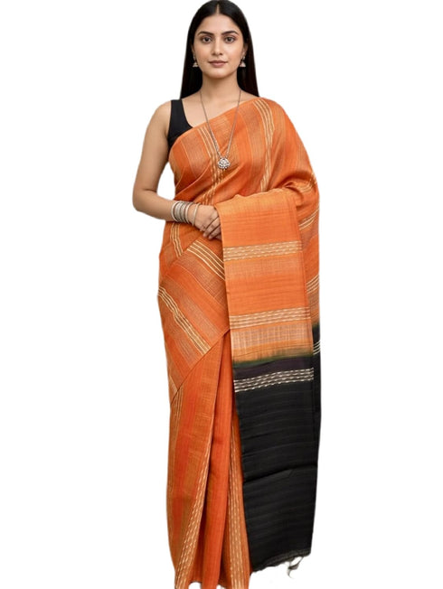 Vasthrlay Black Bhagalpuri Saree
