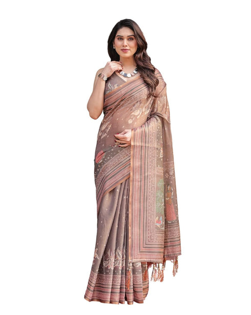 Vasthrlay Traditional Designer Off White Saree