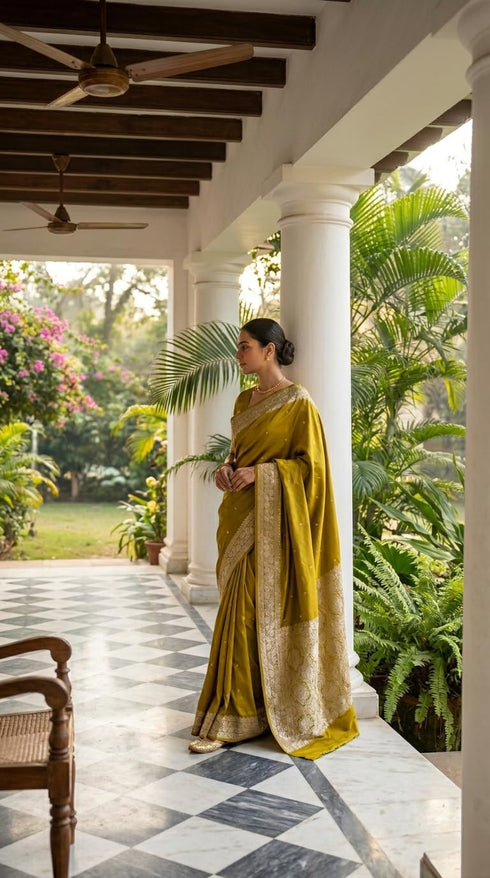 Vasthrlay Golden Traditional Banarasi