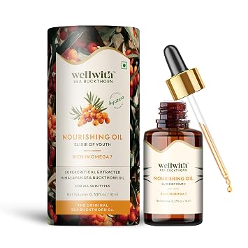 Wellwith by Ayuzera Sea Buckthorn Berry Oil | Face & Hair Serum | Nourishing Oil