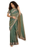 Vasthrlay Georgette Embroidery Dusty Saree