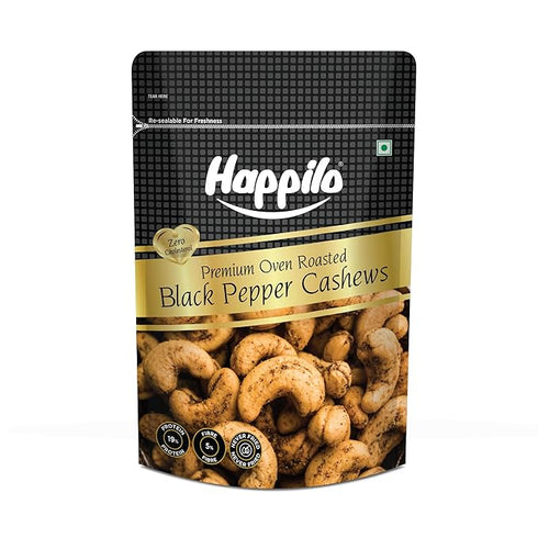 Happilo Salted Black Pepper Whole Cashews