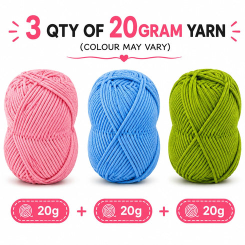 Crochet Kit for Beginners with Yarn, Hooks, Stitch Markers