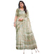 Vasthrlay Womens Printed Unstitched Light Green Saree