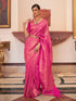 Vasthrlay Women's Kanjivaram Silk Unstitched Saree