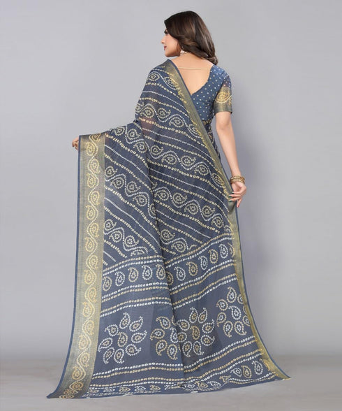 Vasthrlay Printed Yellow Jetpuri Ethnic Wear