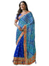 Vasthrlay Bandhani Embroidery Red Saree
